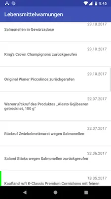 Lebensmittelwarnung android App screenshot 1