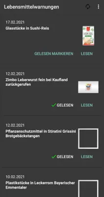 Lebensmittelwarnung android App screenshot 3